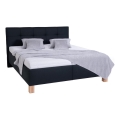 Lit rembourré MARIA 180x200 cm avec matelas et coffre de rangement, anthracite