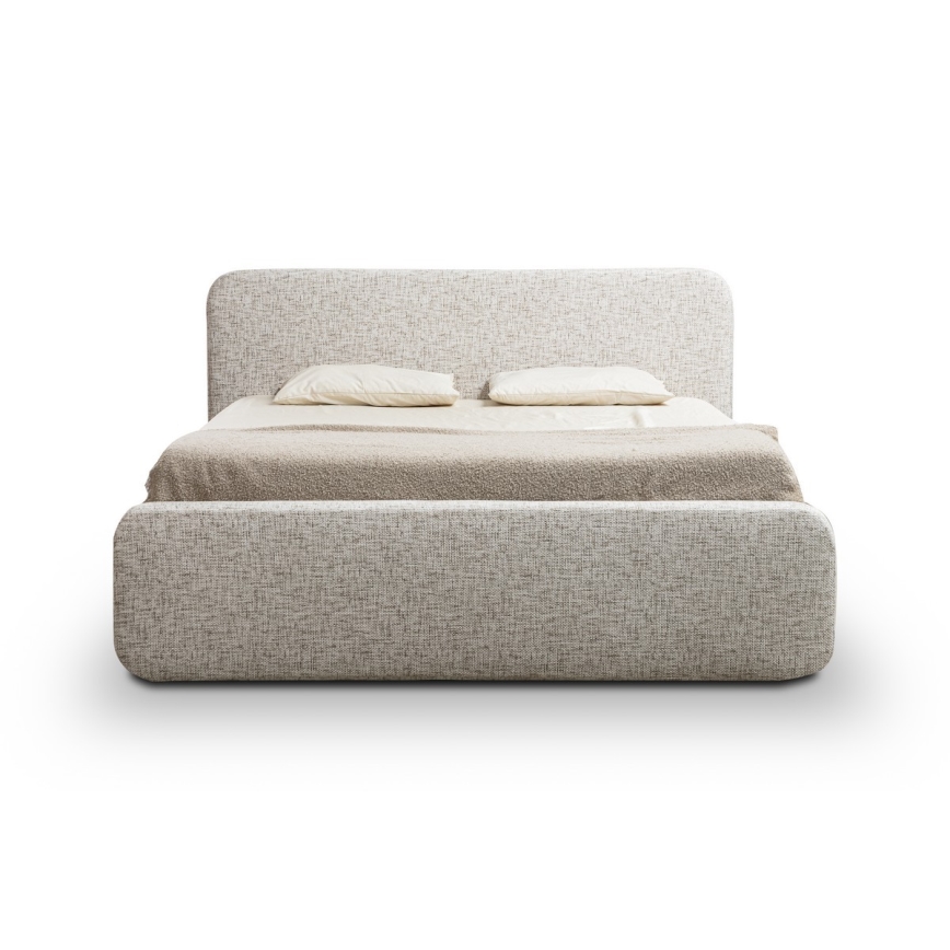 Lit rembourré sans matelas LAJLA 160x200 cm beige