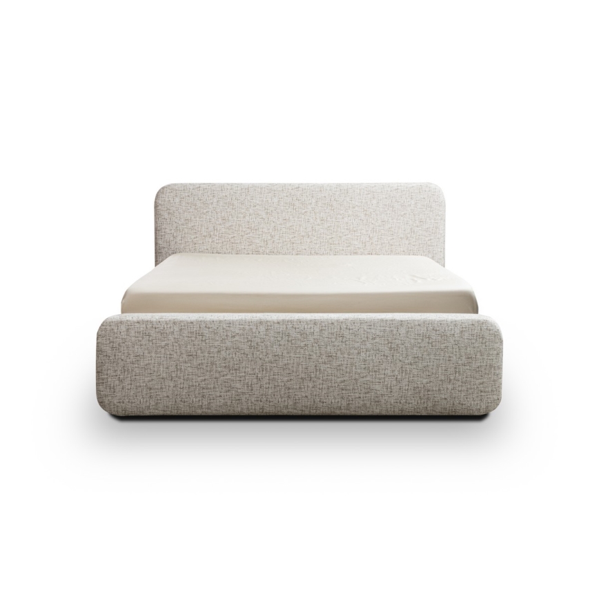 Lit rembourré sans matelas LAJLA 180x200 cm beige