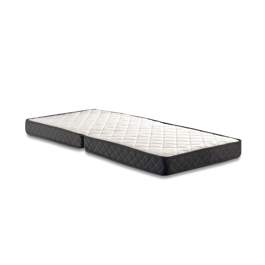 Lit simple pliant en métal HERON 90 x 204 cm, blanc, capacité de charge 120 kg