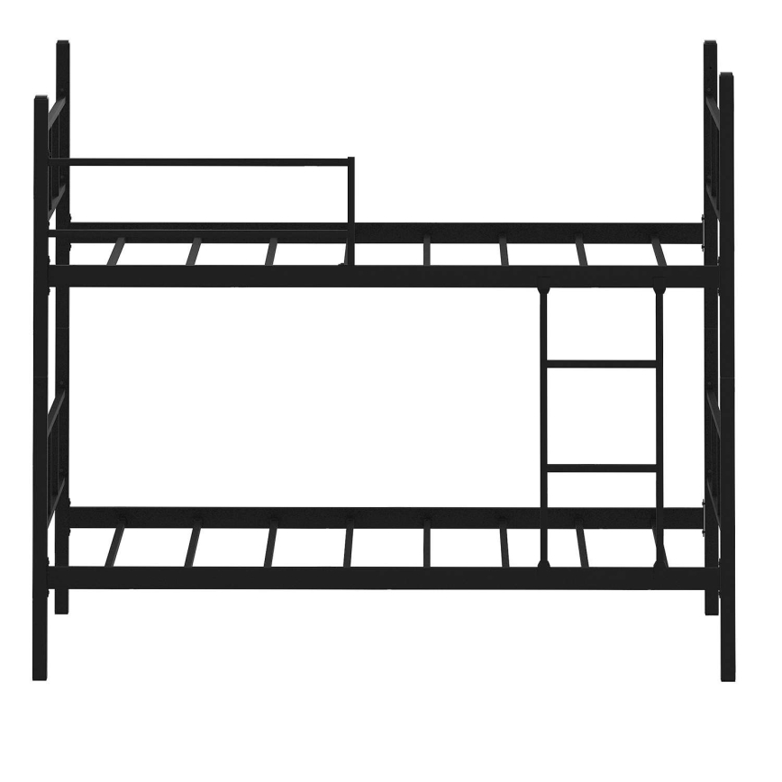 Lit superposé en métal MAVEN 90x200 cm noir — capacité de charge 2 x 100 kg