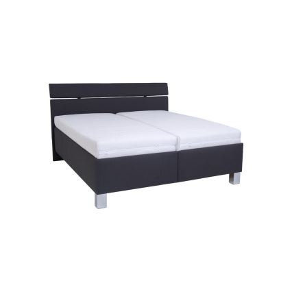 Lit tapissé avec coffre de rangement sans matelas ALIS 180x200 cm anthracite