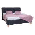 Lit tapissé avec coffre de rangement VIOLET 180 x 200 cm, anthracite — sans matelas