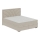 Lit tapissé avec matelas et espace de rangement GINA 160x200 cm beige