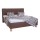 Lit tapissé MARIA 180x200 cm avec matelas inclus et grand coffre de rangement, coloris marron