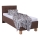 Lit tapissé MARIA ONE 90 x 200 cm avec coffre de rangement, marron, sans matelas