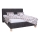 Lit tapissé VIOLET 160x200 cm avec matelas et coffre de rangement, gris foncé