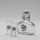LOT 1 bouteille en verre et 2 verres à shots transparents avec un motif de prune