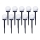 LOT 10x Lampe solaire LED/0,12W/1,2V 6500K IP44 noir/blanc