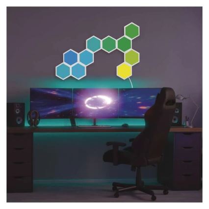 LOT 10x Panneau à intensité variable RGBIC LED/1,9W/230V Wi-Fi Tuya
