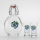 Lot 1x bouteille en verre et 2x verres pour shots transparents avec un motif de prune
