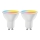 LOT 2x Ampoule à intensité variable LED RGBW MESH Smart GU10/6,5W/230V 2700-6500K - Aigostar