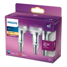 LOT 2x Ampoule de réflecteur LED Philips E14/2,8W/230V 2700K