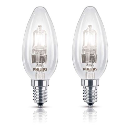 PACK 2x Ampoule halogène à intensité modulable E14/28W/230V - Philips