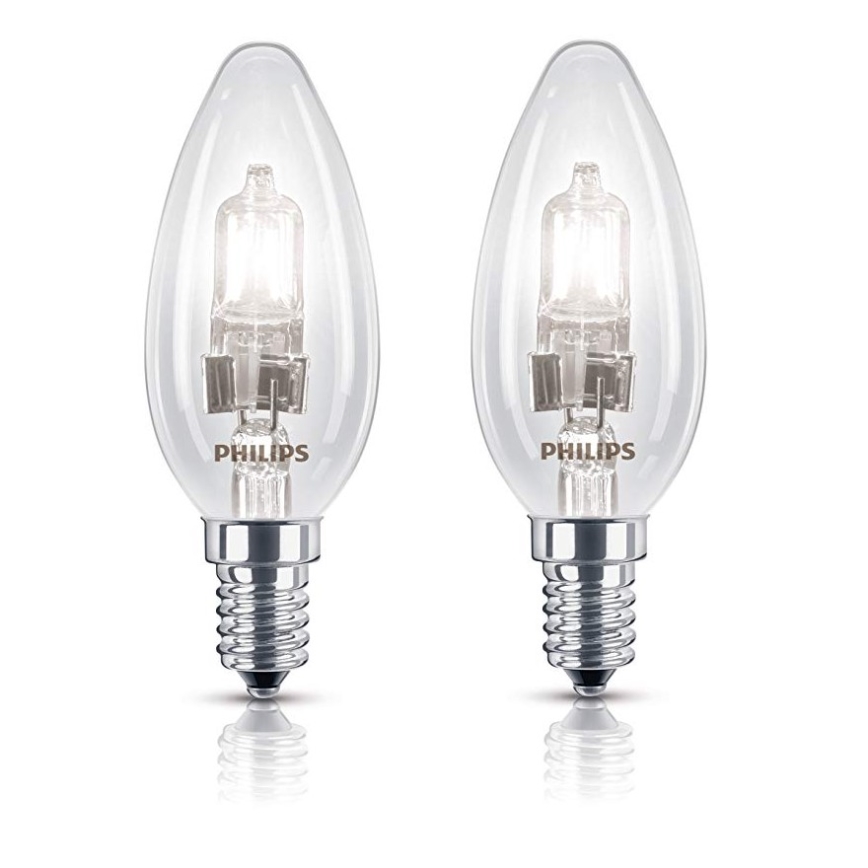 PACK 2x Ampoule halogène à intensité modulable E14/28W/230V - Philips