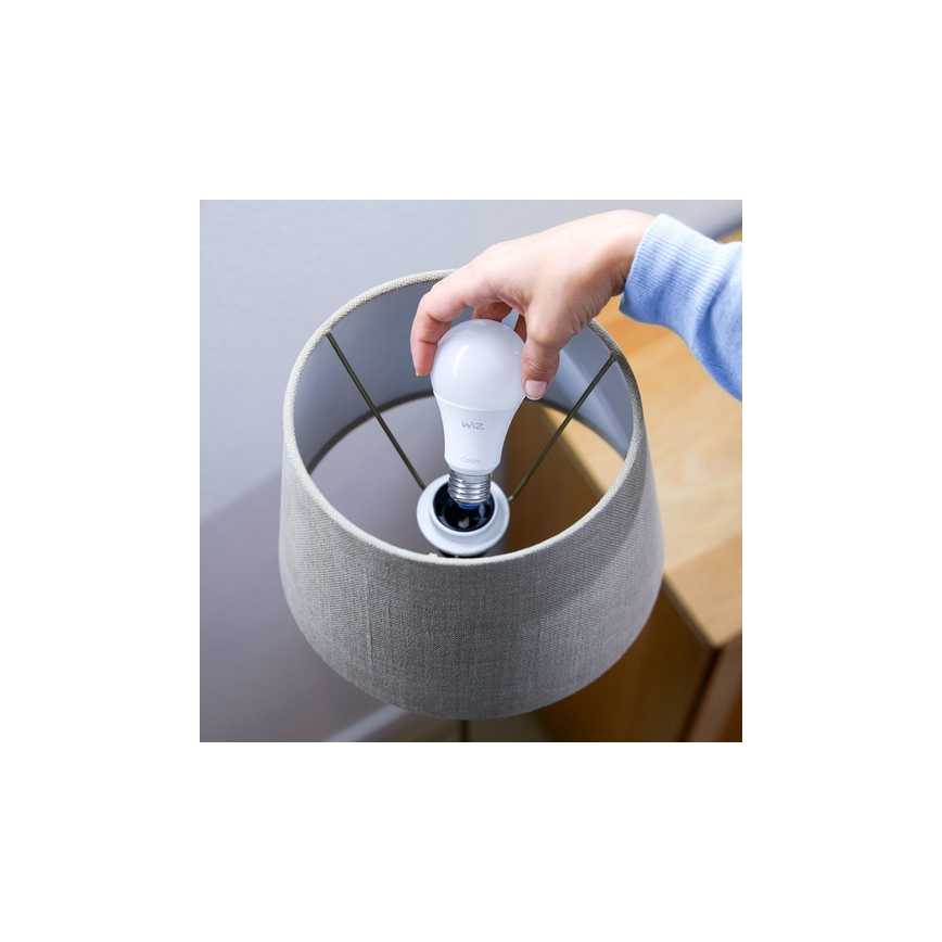 LOT 2x ampoule LED à intensité variable A60 E27/8W/230V 2700-6500K CRI 90 Wi-Fi - WiZ