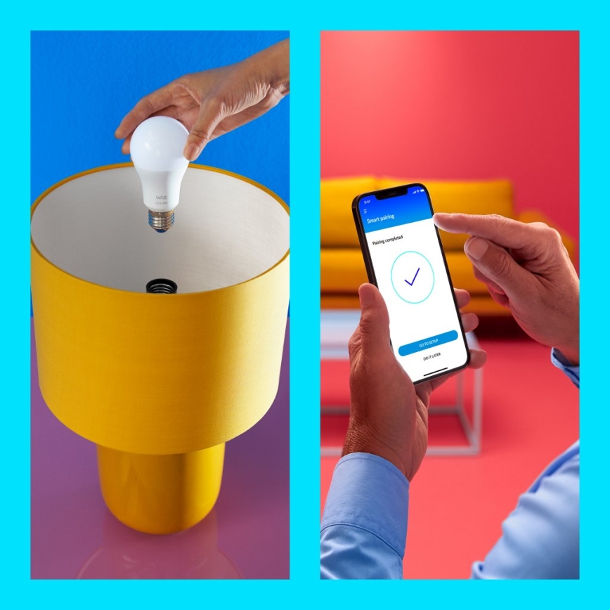 LOT 2x ampoule LED à intensité variable A60 E27/8W/230V 2700-6500K CRI 90 Wi-Fi - WiZ