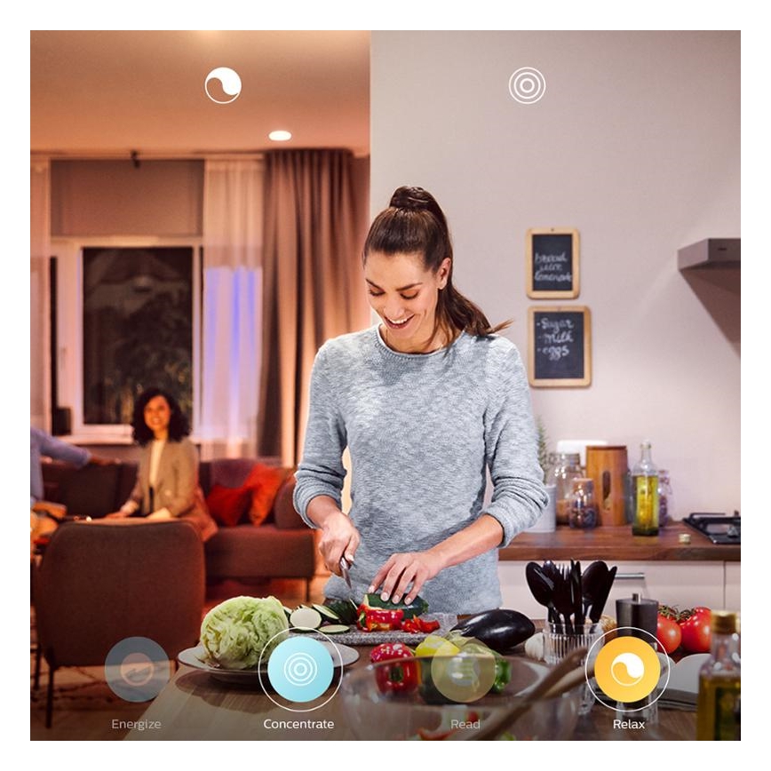 LOT 2x Ampoule LED à intensité variable Philips Hue WHITE AMBIANCE E27/8,5W/230V 2200-6500K