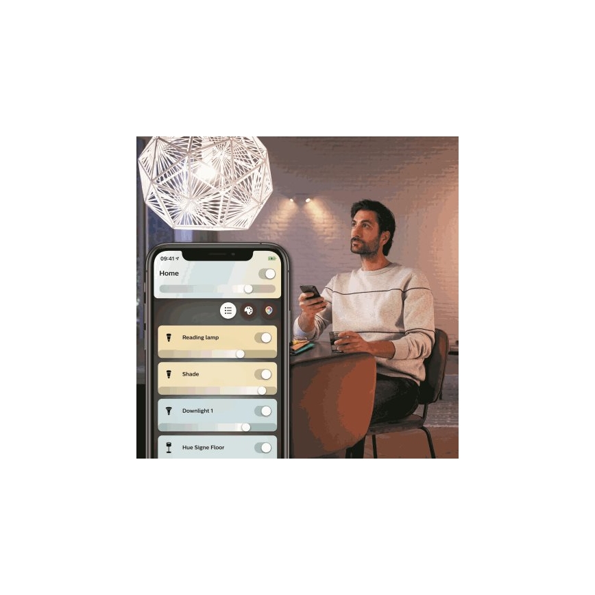 LOT 2x Ampoule LED à intensité variable Philips Hue WHITE AMBIANCE E27/8,5W/230V 2200-6500K