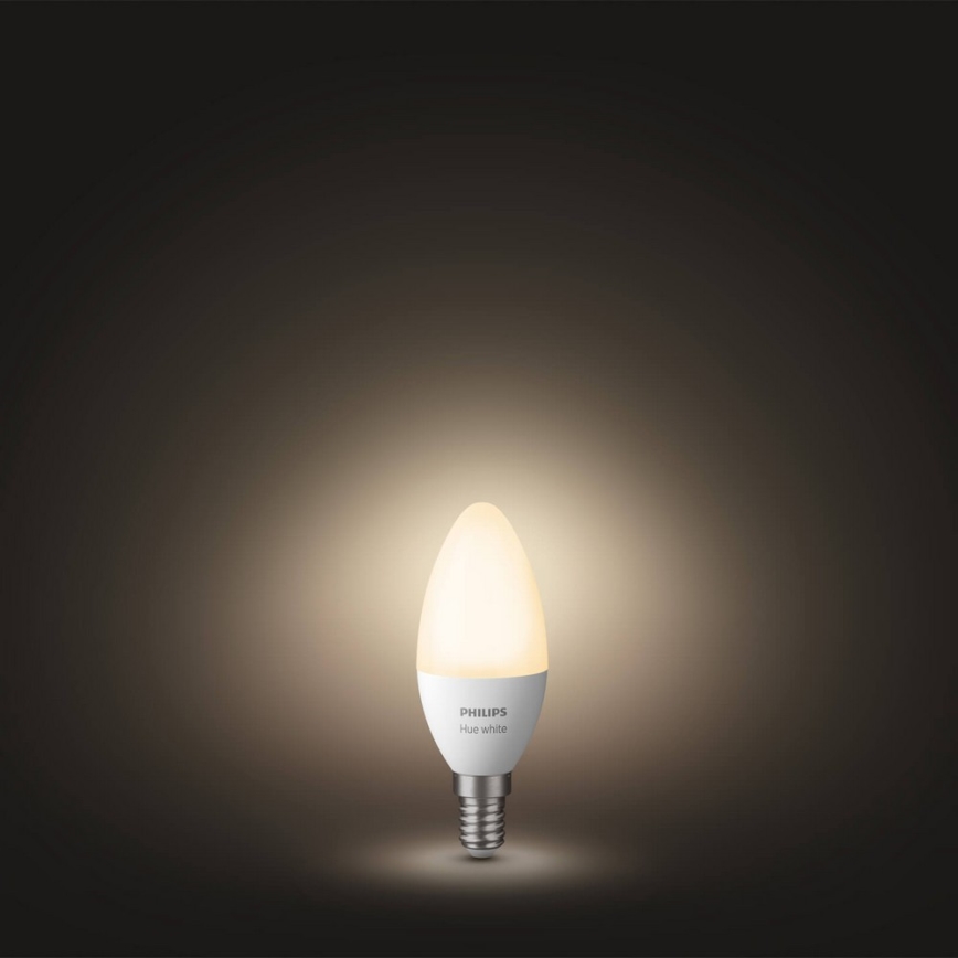 SET 2x Ampoule LED à intensité modulable Philips HUE WHITE E14/5,5W/230V
