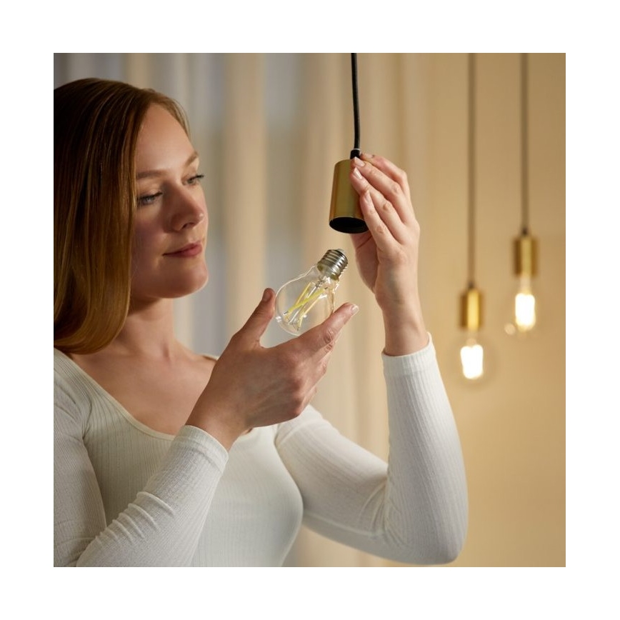 LOT 2x Ampoule LED à intensité variable VINTAGE FILAMENT A60 E27/6,7W/230V 2700-6500K CRI 90 Wi-Fi - WiZ