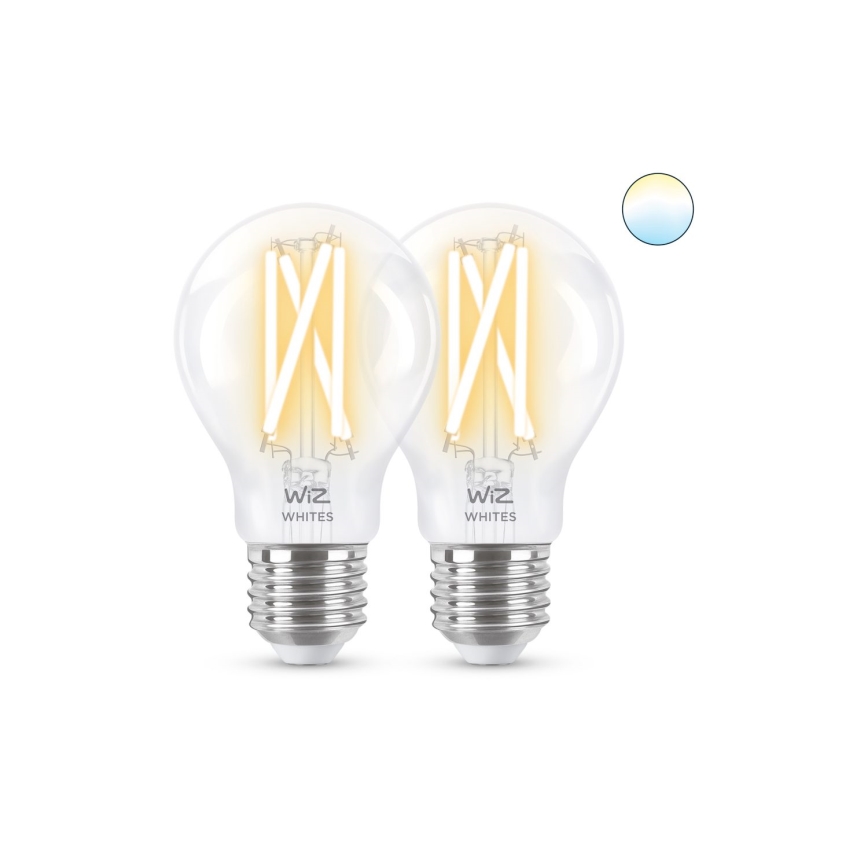 LOT 2x Ampoule LED à intensité variable VINTAGE FILAMENT A60 E27/6,7W/230V 2700-6500K CRI 90 Wi-Fi - WiZ