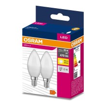 LOT 2x Ampoule LED B35 E14/4,9W/230V 3000K - Osram