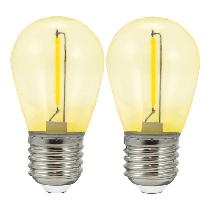 LOT 2x Ampoule LED PARTY E27/0,3W/36V jaune