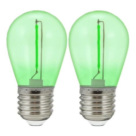 LOT 2x Ampoule LED PARTY E27/0,3W/36V vert