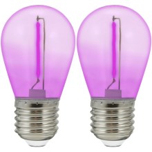 LOT 2x Ampoule LED PARTY E27/0,3W/36V violet
