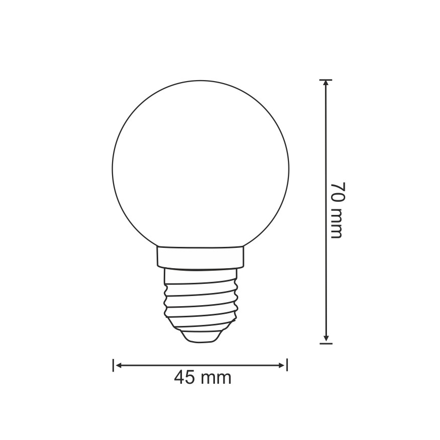 LOT 2x Ampoule LED PARTY E27/0,5W/36V blanche