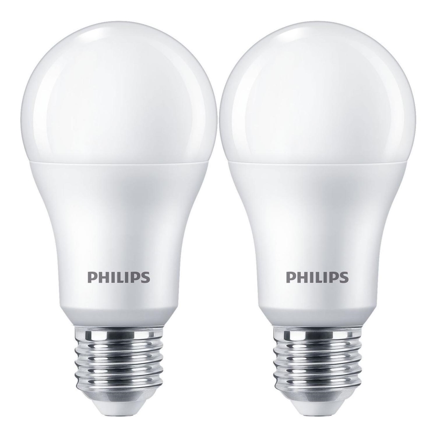 LOT 2x Ampoule LED Philips A67 E27/13W/230V 4000K