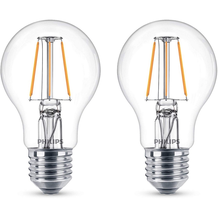LOT 2x Ampoule LED Philips E27/4,3W/230V 2700K