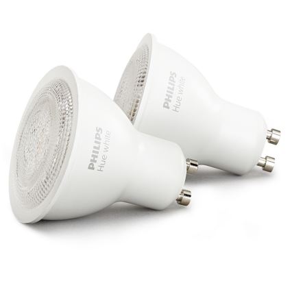 PACK 2x Ampoule LED Philips GU10/5,5W/230V HUE White