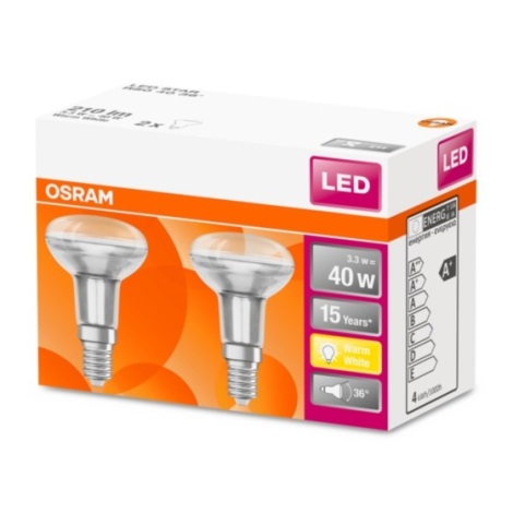 LOT 2x Ampoule LED réflecteur STAR E14/2,6W/230V 2700K - Osram