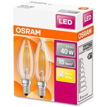 LOT 2x Ampoule LED VINTAGE B35 E14/4W/230V 2700K - Osram