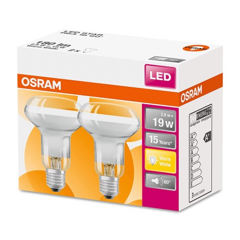 LOT 2x Ampoule LED VINTAGE E27/2,8W/230V 2700K - Osram