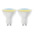 LOT 2x ampoules LED dimmables MESH Smart GU10/6,5W/230V 2700-6500K + télécommande - Aigostar
