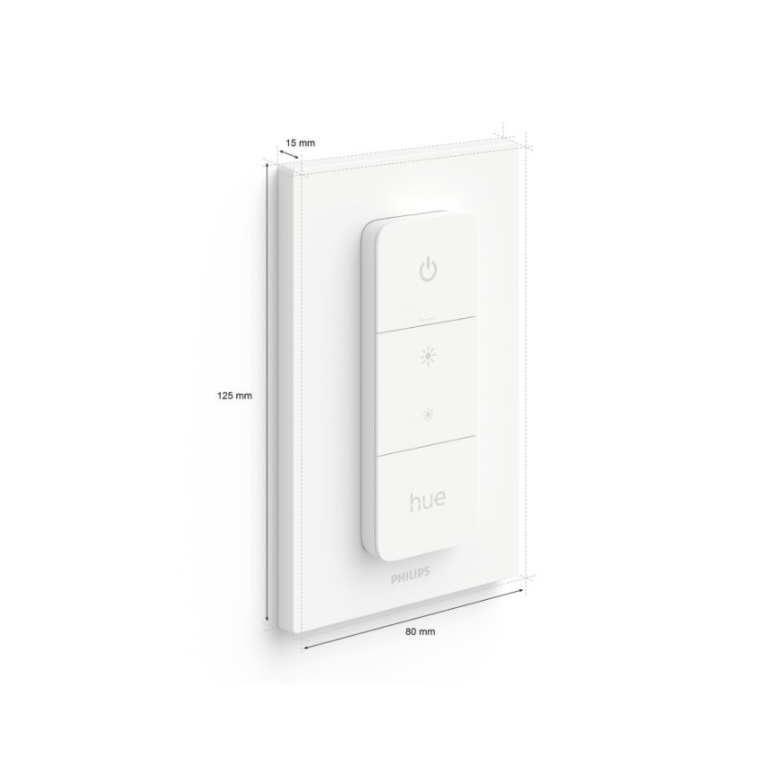 Lot de 2 ampoules LED dimmables Philips Hue WHITE AMBIANCE GU10 4,2 W / 230 V (2200–6500 K) + variateur