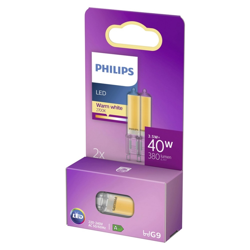 LOT 2x Ampoules LED Philips G9/3,5W/230V 2700K