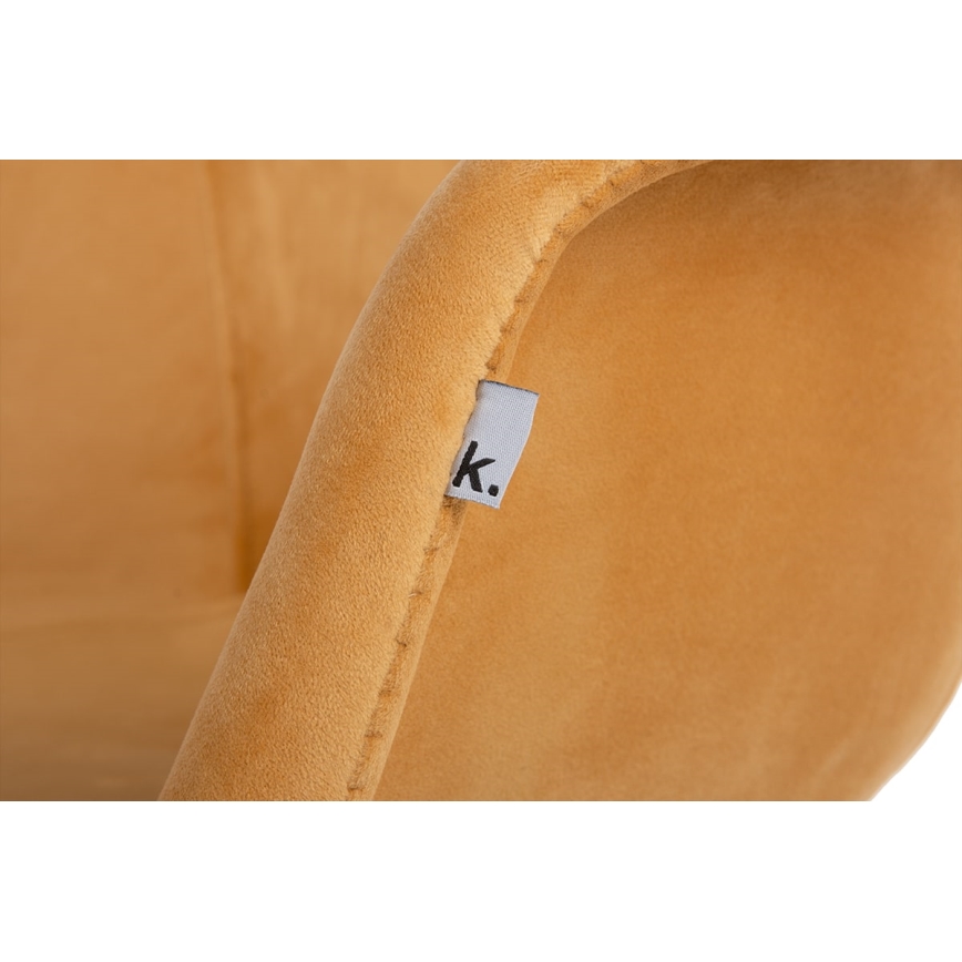 LOT 2x Chaise de salle à manger NEREA 80x60,5 cm jaune/hêtre