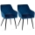 LOT 2x Chaises de salle à manger RICO bleues