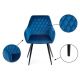 LOT 2x Chaises de salle à manger SAMETTI bleues