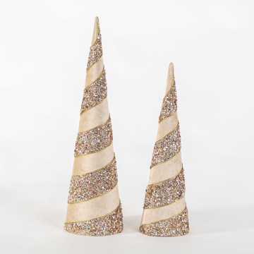 LOT 2x Décoration de Noël 40/50 cm arbre
