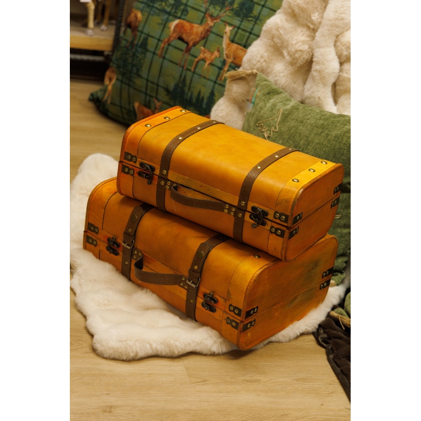 LOT 2x Décoration de Noël 45/40 cm valise