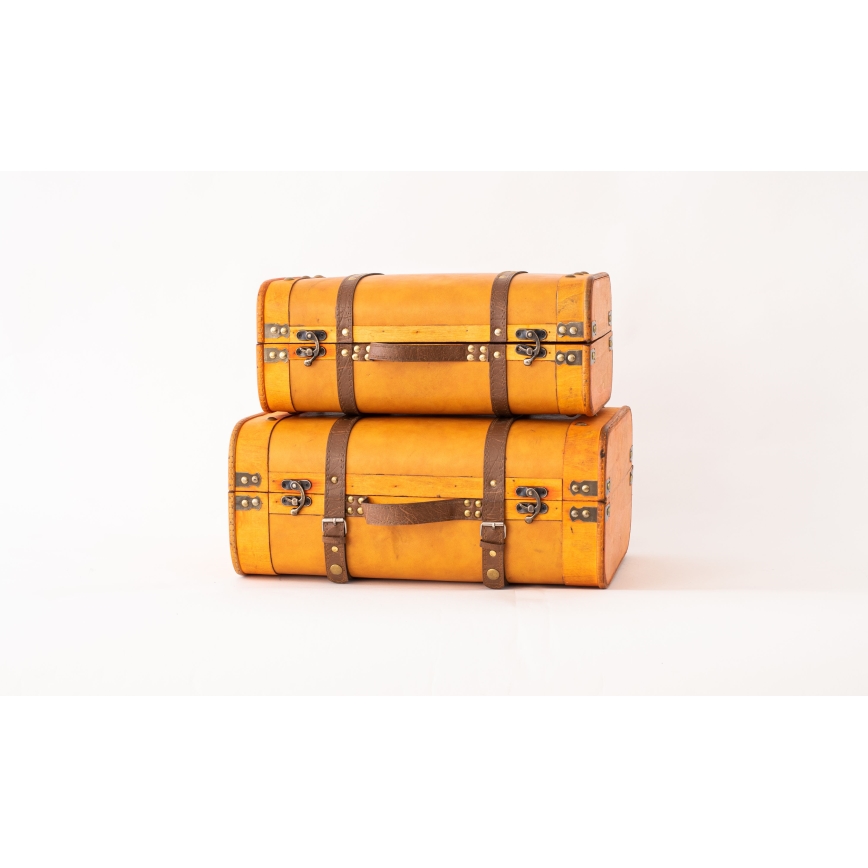 LOT 2x Décoration de Noël 45/40 cm valise