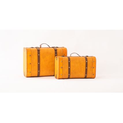 LOT 2x Décoration de Noël 45/40 cm valise