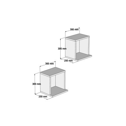 Lot 2x Étagère murale SEVIMA 30x30 cm beige/anthracite