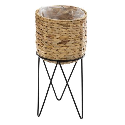 LOT 2x Jardinière 54x25 cm noir/beige