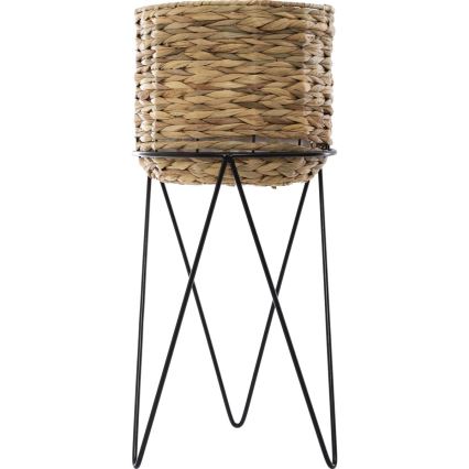 LOT 2x Jardinière 54x25 cm noir/beige